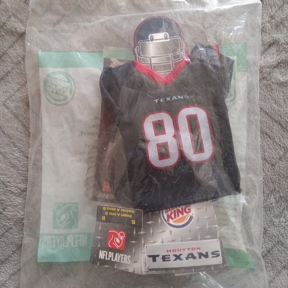 2007 Burger King Kids Meal Toy -- NFL Mini Jersey -- Houston Texans #80 SEALED